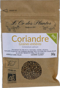 CORIANDRE graines bio 80g*