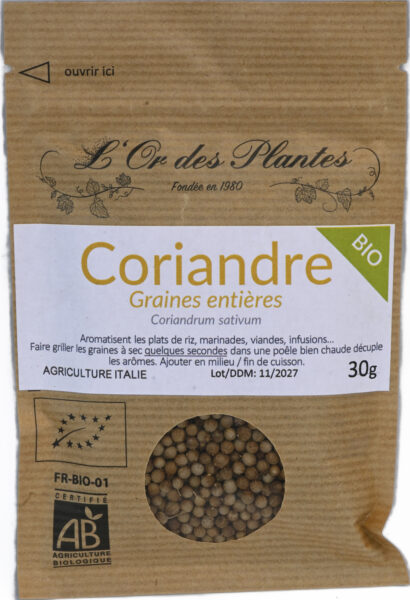 CORIANDRE graines bio 80g*