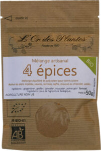Mélange 4 EPICES bio 50g*