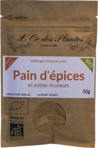 Mélange PAIN d'EPICES bio* 50g